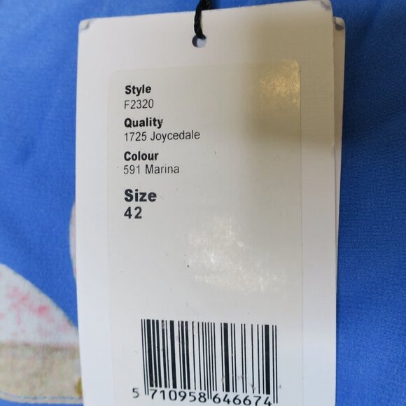 Ganni Joycedale Blue Floral-Print Silk Crepe de Chine Maxi Dress NWT Women's 42 - Picture 9 of 12